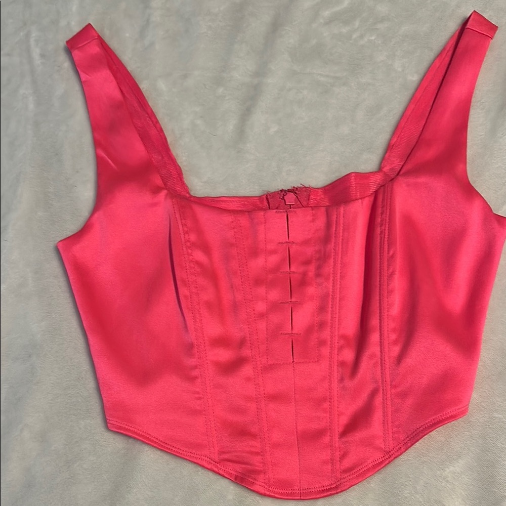 Rue21 Pink Sleeveless Bustier Bodysuit